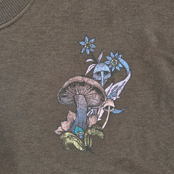 Wild Fable Brown Mushroom Bloom As You Are Graphic Sweatshirt S Cottagecore - Picture 7 of 7